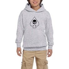 Zepplin Giyim Motörhead Ace Of Spades Maça Gri Çocuk Kapşonlu Sweatshirt