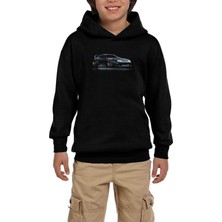 Zepplin Giyim Toyota Supra Mk4 Siyah Çocuk Kapşonlu Sweatshirt