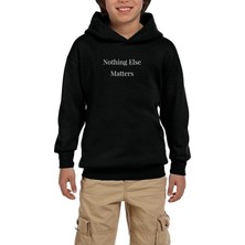 Zepplin Giyim Metallica Nothing Else Matters Siyah Çocuk Kapşonlu Sweatshirt