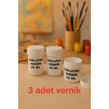 O&S Su Bazlı Vernik 3 Kutu 75 ml Beyaz Renk Akrilik Boya İçin Kolay Uygulama