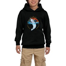 Zepplin Giyim Mastodon Leviathan Siyah Çocuk Kapşonlu Sweatshirt
