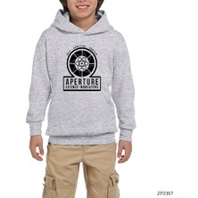 Zepplin Giyim Portal 2 Aperture Gri Çocuk Kapşonlu Sweatshirt