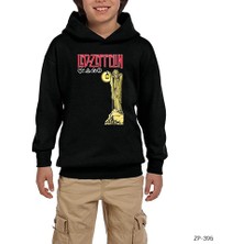 Zepplin Giyim LED Zeppelin Siyah Çocuk Kapşonlu Sweatshirt