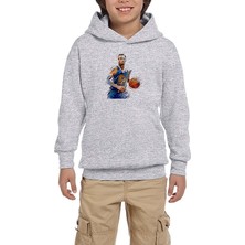 Zepplin Giyim Stephen C. Blue Silhouette Gri Çocuk Kapşonlu Sweatshirt