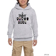 Zepplin Giyim Slipknot Cartoon Gri Çocuk Kapşonlu Sweatshirt
