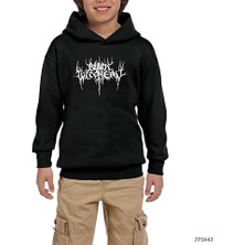 Zepplin Giyim Black Witchery Siyah Çocuk Kapşonlu Sweatshirt