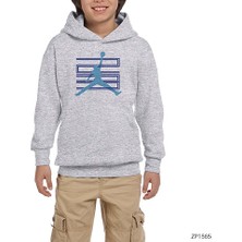 Zepplin Giyim Jordn 23 Gri Çocuk Kapşonlu Sweatshirt