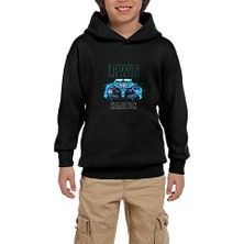 Zepplin Giyim F1 Lewis H. Car Siyah Çocuk Kapşonlu Sweatshirt