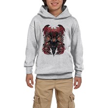 Zepplin Giyim Slipknot Ram Head Gri Çocuk Kapşonlu Sweatshirt