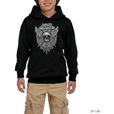 Zepplin Giyim Amon Amarth Skull Axes Siyah Çocuk Kapşonlu Sweatshirt