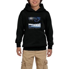 Zepplin Giyim Darkthrone Soulside Journey Siyah Çocuk Kapşonlu Sweatshirt