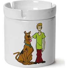 Sartre Art Scooby Doo Ekibi Baskılı Porselen Küllük Makinede Yıkanabilir
