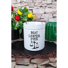 Sartre Art  Best Lawyer Ever Avukat Baskılı Seramik Kapaklı Kokusuz Küllük