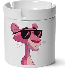 Sartre Art Pink Panther Baskılı Porselen Küllük Makinede Yıkanabilir