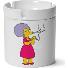 Sartre Art Simpsons Baskılı Porselen Küllük Makinede Yıkanabilir