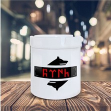 Sartre Art  Göktürk Yazılı Kurt Kül Tablası