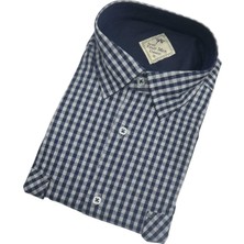 Gömlek Galerisi Klasik Geniş Kesim Ekoseli Flanel Çift Cepli Uzun Kollu Erkek Gömlek