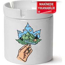 Sartre Art Kamp, Karvan, Doğa Baskılı Porselen At-Söndür Küllük