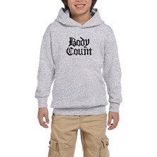 Zepplin Giyim Body Count Merchandise Gri Çocuk Kapşonlu Sweatshirt