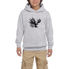 Zepplin Giyim Harley Chopper Woodlands Gri Çocuk Kapşonlu Sweatshirt