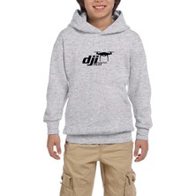 Zepplin Giyim Dji Phantom Pilot Gri Çocuk Kapşonlu Sweatshirt