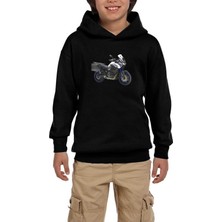 Zepplin Giyim Yamha XT1200Z Super Tenere Siyah Çocuk Kapşonlu Sweatshirt