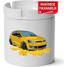 Sartre Art Vw Polo Mk5 Baskılı Porselen At-Söndür Küllük (Kl-Otmbl-Vw)