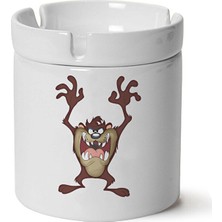 Sartre Art Tazmanya Canavarı Baskılı Porselen Küllük Makinede Yıkanabilir