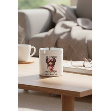 Sartre Art Life Status Baskılı Seramik Kapaklı Kokusuz Küllük