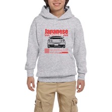 Zepplin Giyim Japanese Gtr Gri Çocuk Kapşonlu Sweatshirt