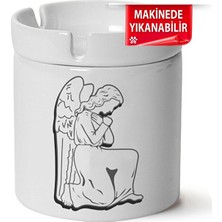 Sartre Art Melek Kadın Baskılı Porselen At-Söndür Küllük (Kl-Krs)