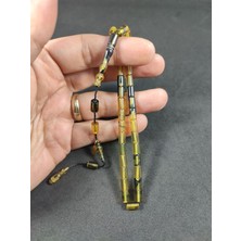 İskeçe Tesbih Mehmet Mercan Usta Eseri Bilek Boy (Küçük Boy) Ok Gibi Kesme Sıkma Kehribar Sertifikalı 8719