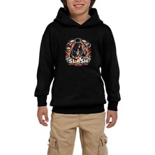 Zepplin Giyim Slash Gibson Siyah Çocuk Kapşonlu Sweatshirt