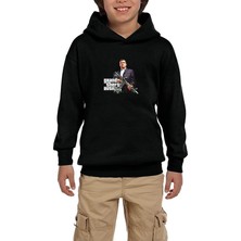 Zepplin Giyim Gta Five Rifleman Siyah Çocuk Kapşonlu Sweatshirt