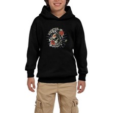 Zepplin Giyim Gun N Roses Firepower Siyah Çocuk Kapşonlu Sweatshirt