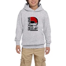 Zepplin Giyim Skyline Gri Çocuk Kapşonlu Sweatshirt