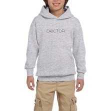 Zepplin Giyim Doctor Gri Çocuk Kapşonlu Sweatshirt