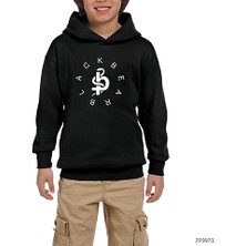 Zepplin Giyim Blackbear Logo Siyah Çocuk Kapşonlu Sweatshirt