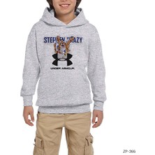 Zepplin Giyim Golden State Stephen Gri Çocuk Kapşonlu Sweatshirt