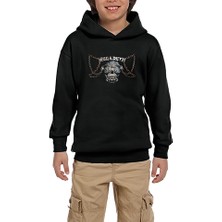 Zepplin Giyim Megadeth Prisoner Skull Siyah Çocuk Kapşonlu Sweatshirt