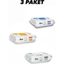 Sleepyeasy Clean Yüzey Tem. Havlusu Beyaz Sab. +Çam. Suyu +Arap Sabunu Katkili 3 Paket  (300 Yaprak)