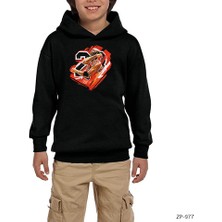 Zepplin Giyim Jordn 23 Brush Siyah Çocuk Kapşonlu Sweatshirt