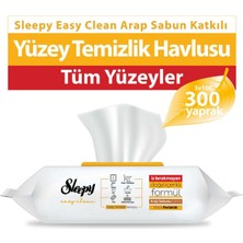 Sleepy Easy Clean Arap Sabunu Katkılı Yüzey Temizlik Havlusu 3X100 (300 Yaprak) Intermop Slim Cam Bezi