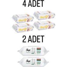 Sensitive Islak Havlu 4X90 Lı 360 Yaprak-Sleepy Easy Clean 100 Lü Yüzey Havlusu 2 Adet
