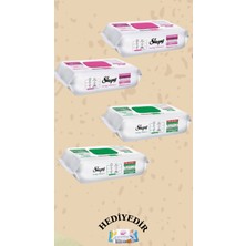 Sleepy Yüzey Temizlik Havlusu 2 Paket Lilyum 2 Paket Beyaz Sabun 400 Yaprak