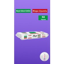 Sleepyeasy Clean Beyaz Sabun Katkılı Mopa Uyumlu Yer Temizlik Havlusu 50 Yaprak Hediyeli