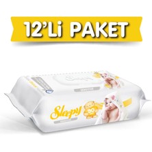 Sleepy 12'li Paket Sensitive Islak Mendil Tüm Cilt Tipleri İçin Dermatolojik Test Edilmiş Alkol İçermez