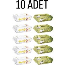 Sensitive Islak Havlu 5X90 Lı 450 Yaprak-Sleepy Zeytinyağlı Islak Havlu 5 Paket 450 Yaprak