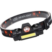 Mobee Şarjlı Kafa Lambası Şapka Feneri 5 Ledli Geniş Aydınlatma Kamp Yürüyüş Balıkçılık