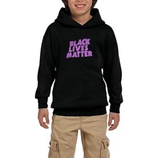 Zepplin Giyim Black Sabbath Black Lives Matter Siyah Çocuk Kapşonlu Sweatshirt